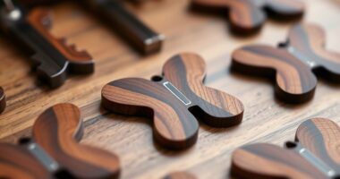 elegant walnut butterfly keys