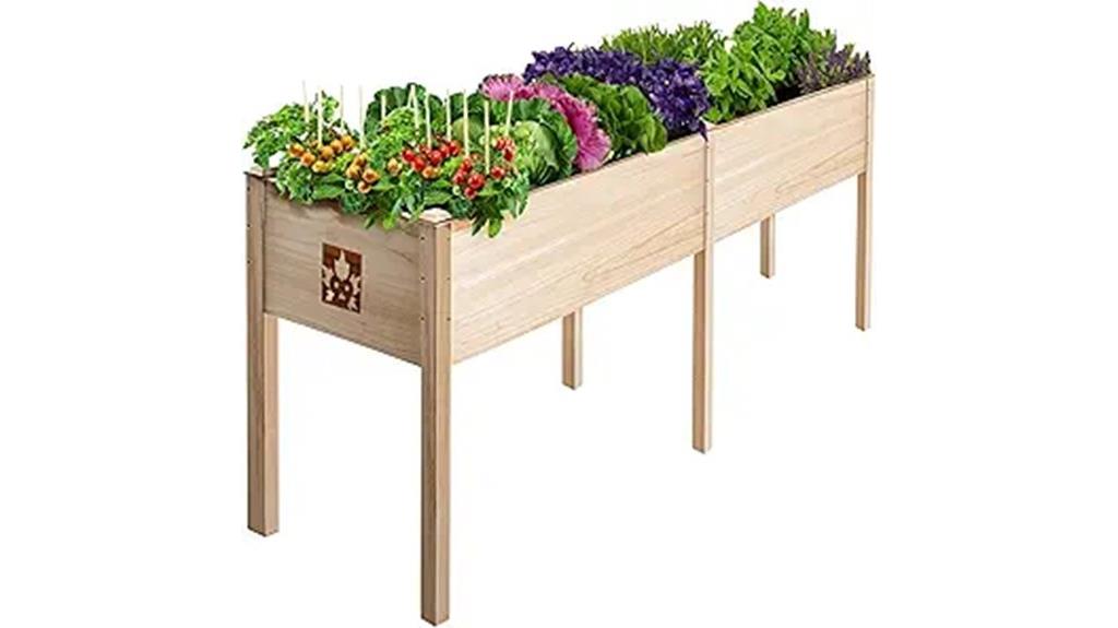 elevated cedar garden bed