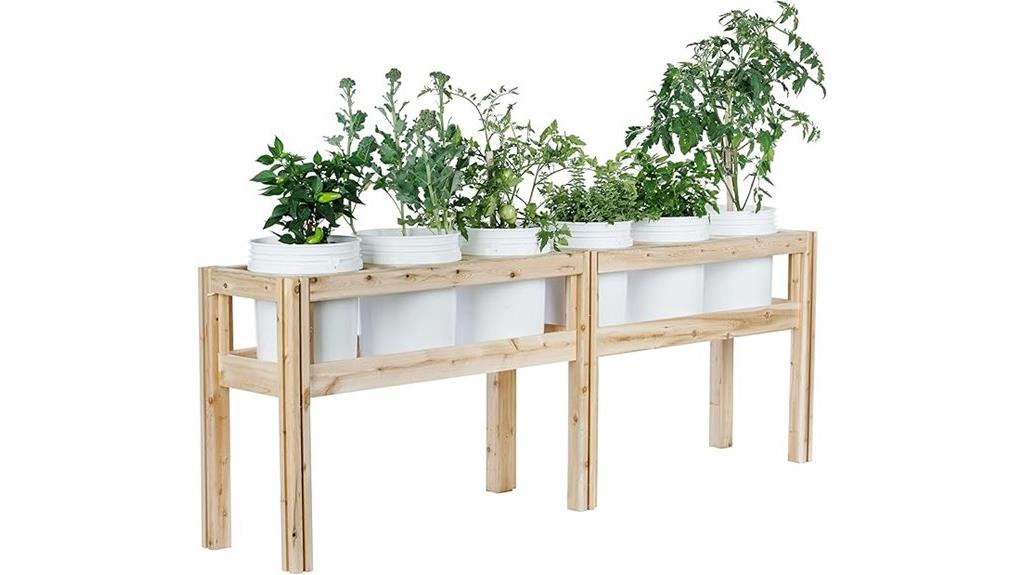 elevated cedar garden frame
