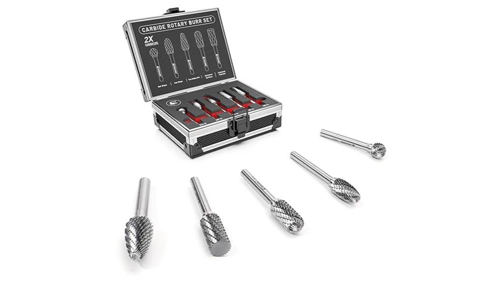 five piece tungsten carbide burs