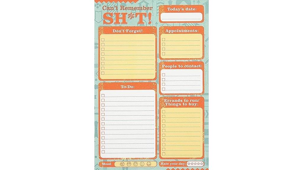 forgetful daily note organizer