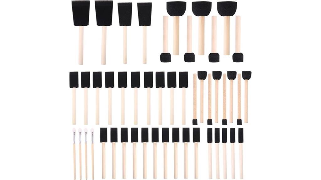 forty eight foam paint brushes