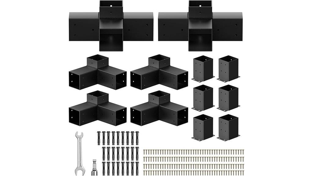 four by four lumber brackets