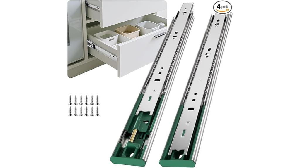 four soft close drawer slides