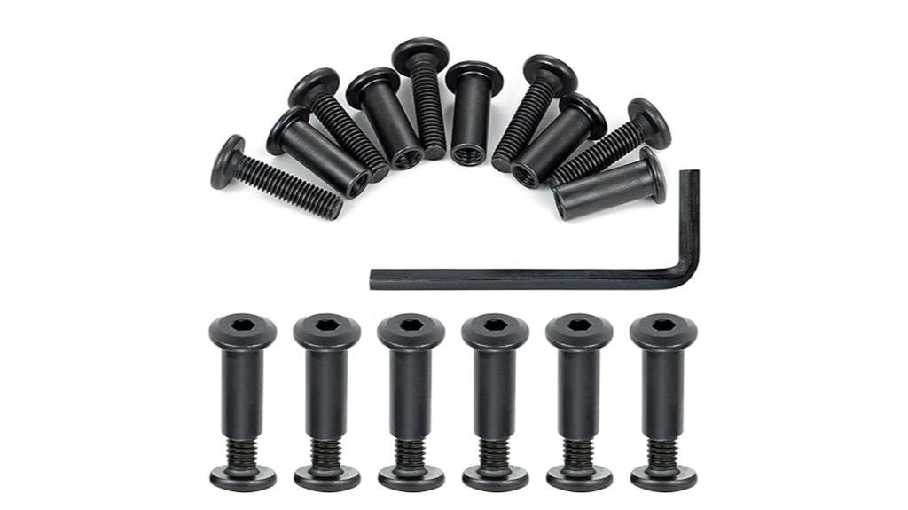 furniture bolts m6x25mm black
