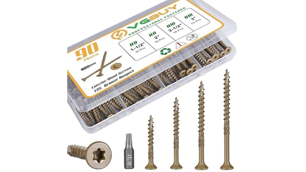 heavy duty bronze deck screws