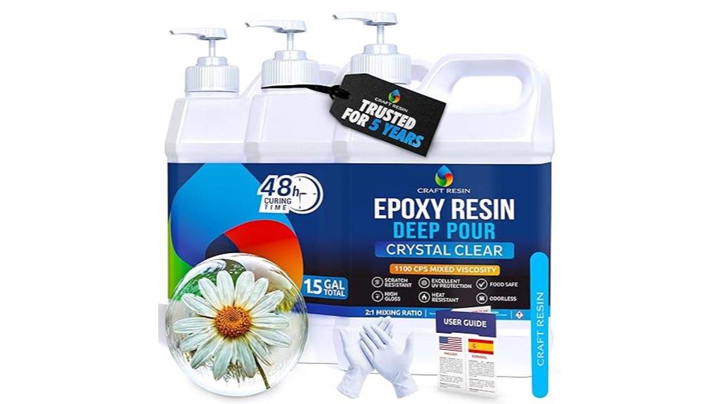 large crystal clear resin