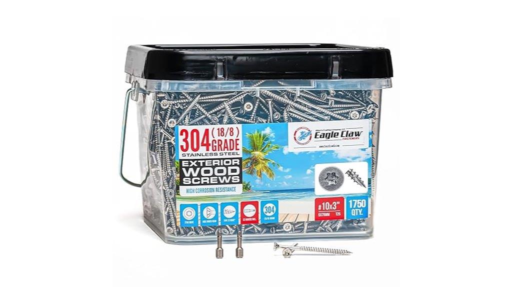 large stainless steel screws