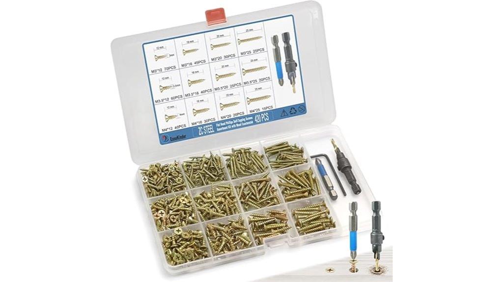 large wood screw set