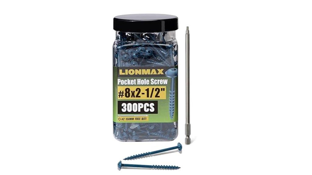 lionmax 2 5 inch screws