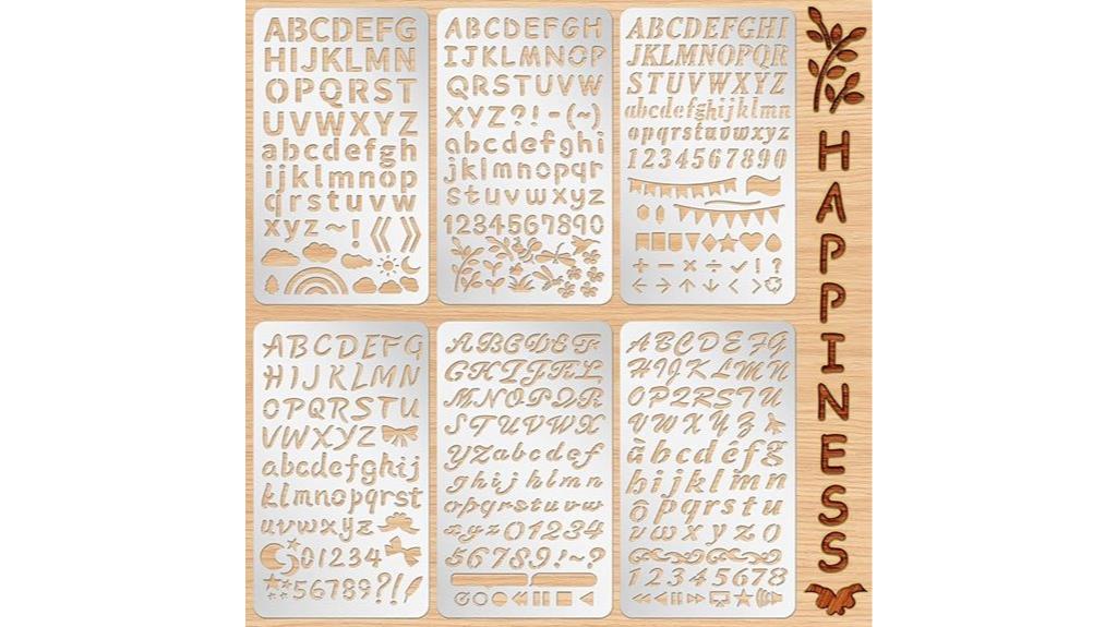 metal stencil templates set