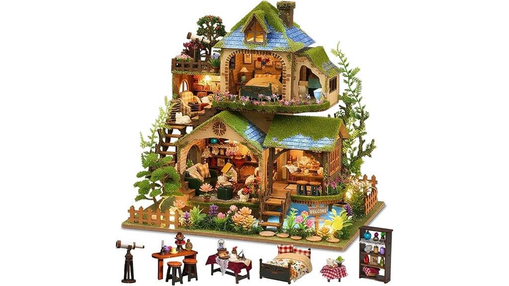 miniature house kit with leds