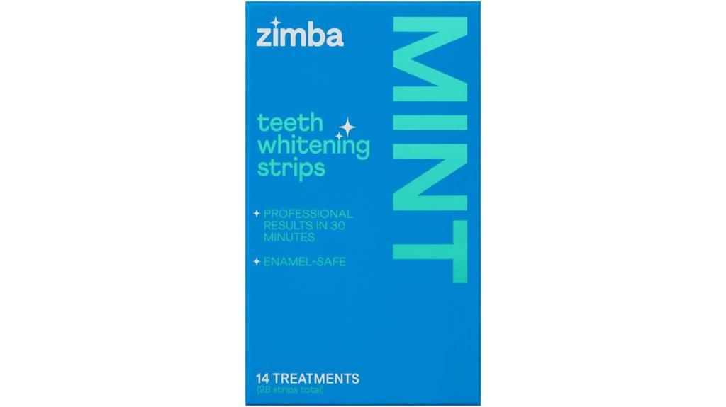minty 14 day whitening strips