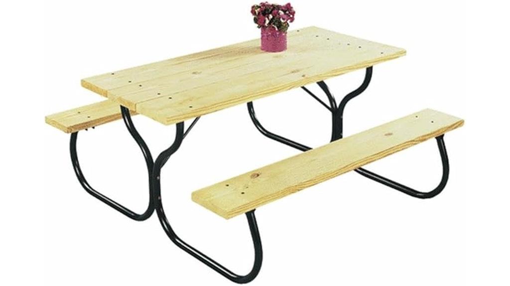 outdoor picnic table for six