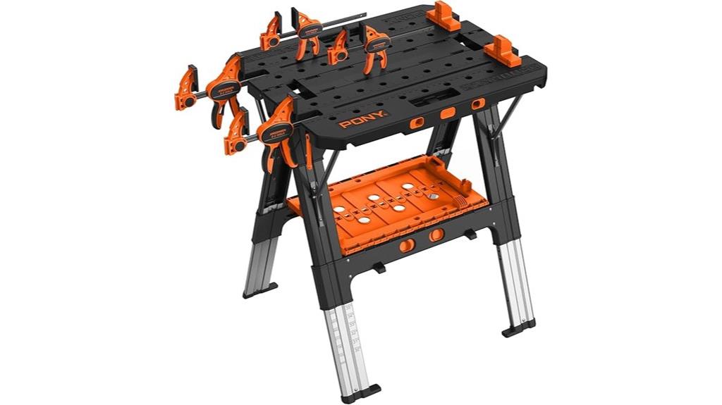 portable folding work table
