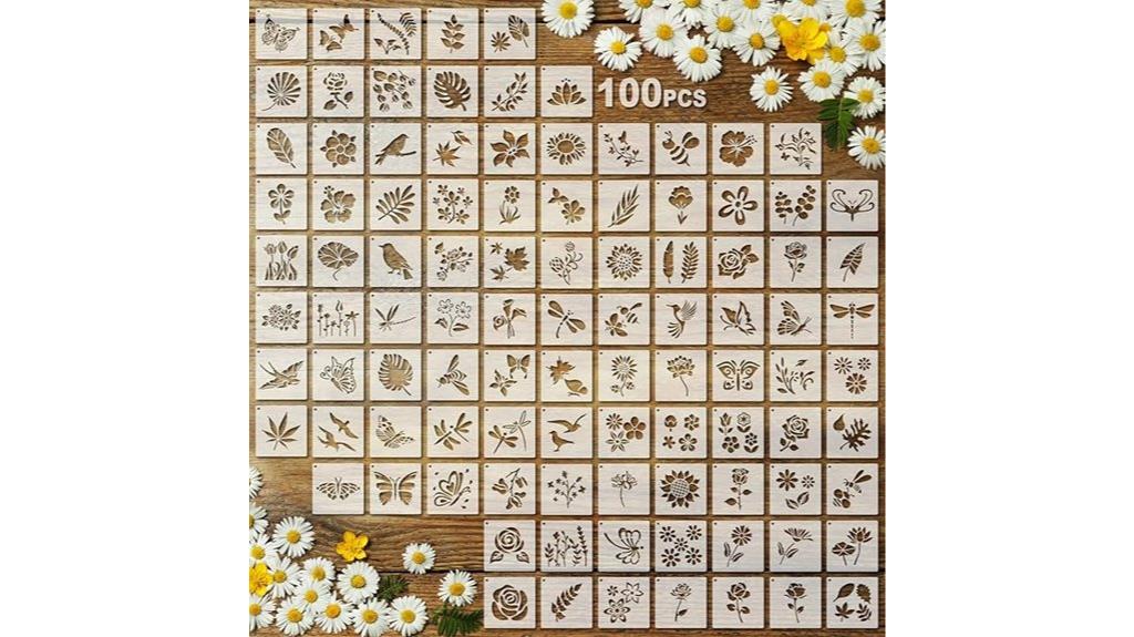 reusable flower plant stencils
