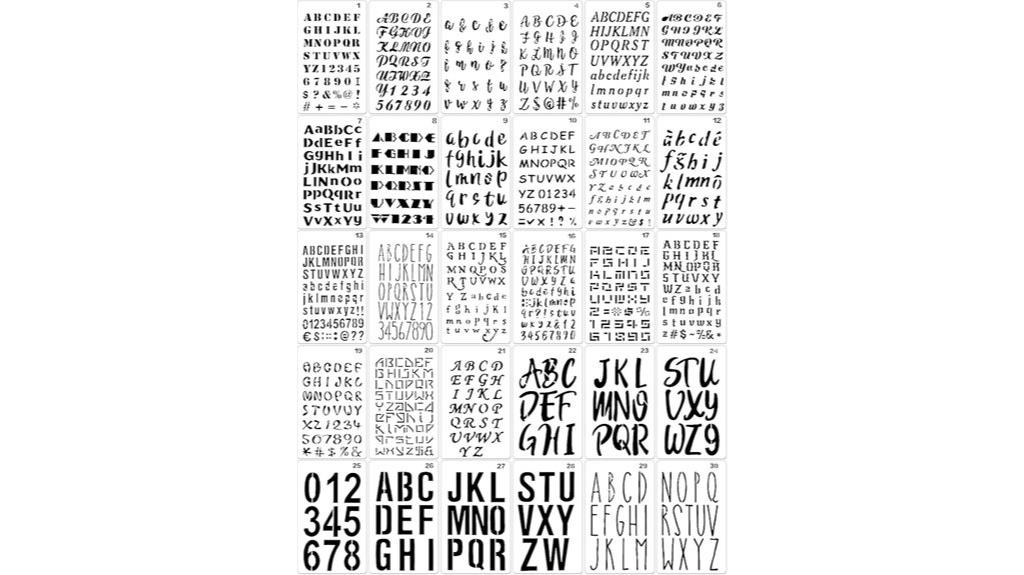 reusable plastic letter stencils