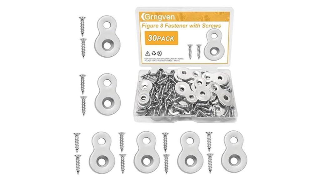 set of 30 steel fasteners