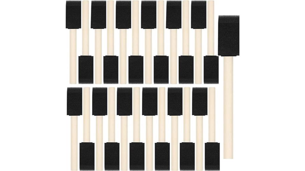 set of forty foam brushes