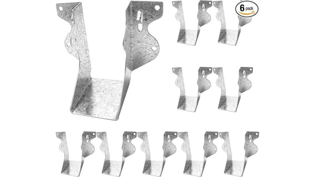 six 2x4 joist hangers