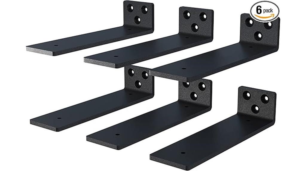 six pack floating shelf brackets