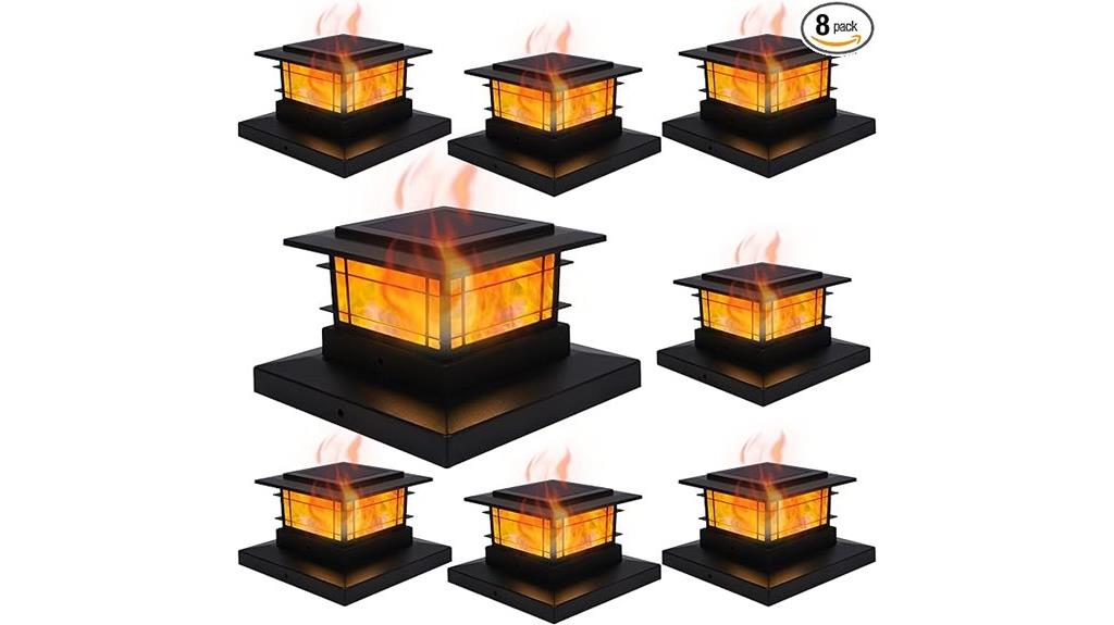 solar flickering flame caps