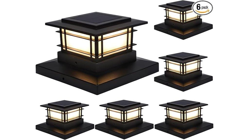 solar post cap lights