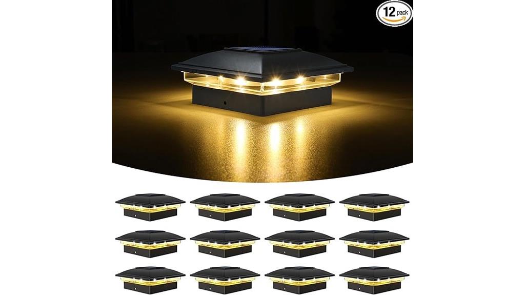 solar post cap lights
