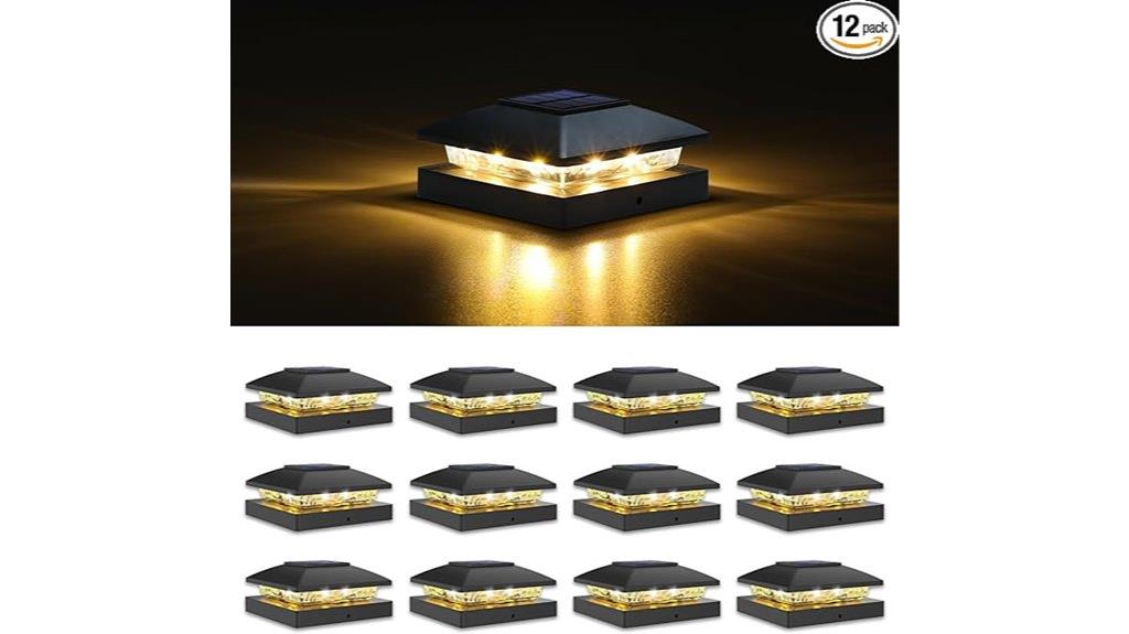 solar post cap lights