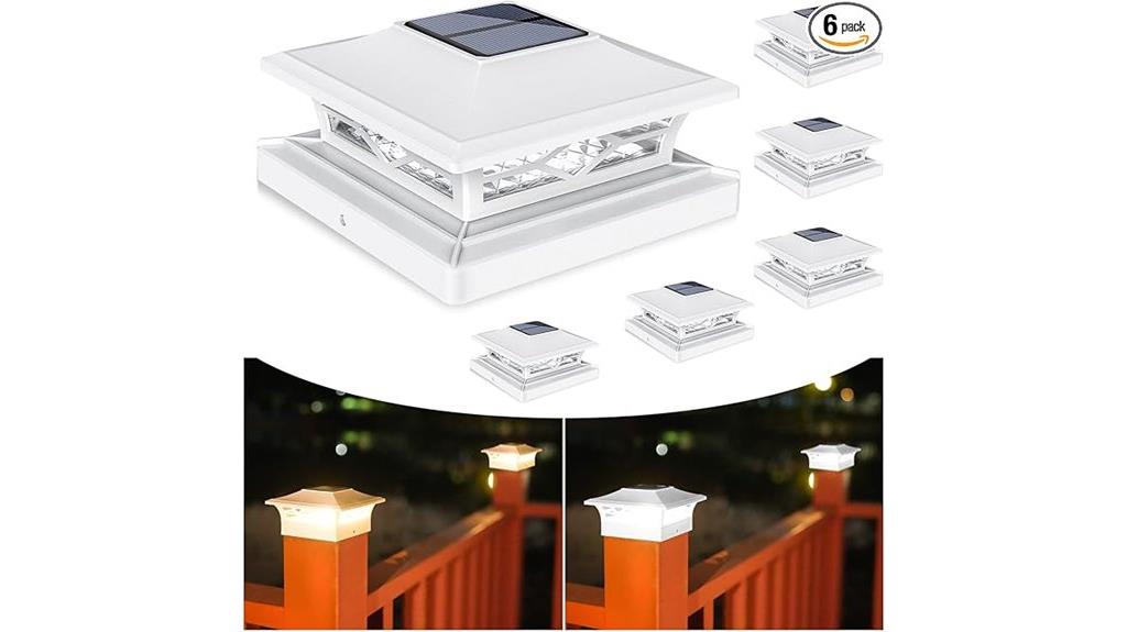 solar post cap lights