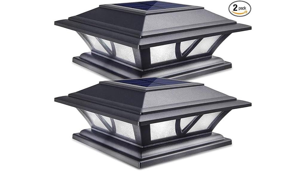 solar post lights 2 pack