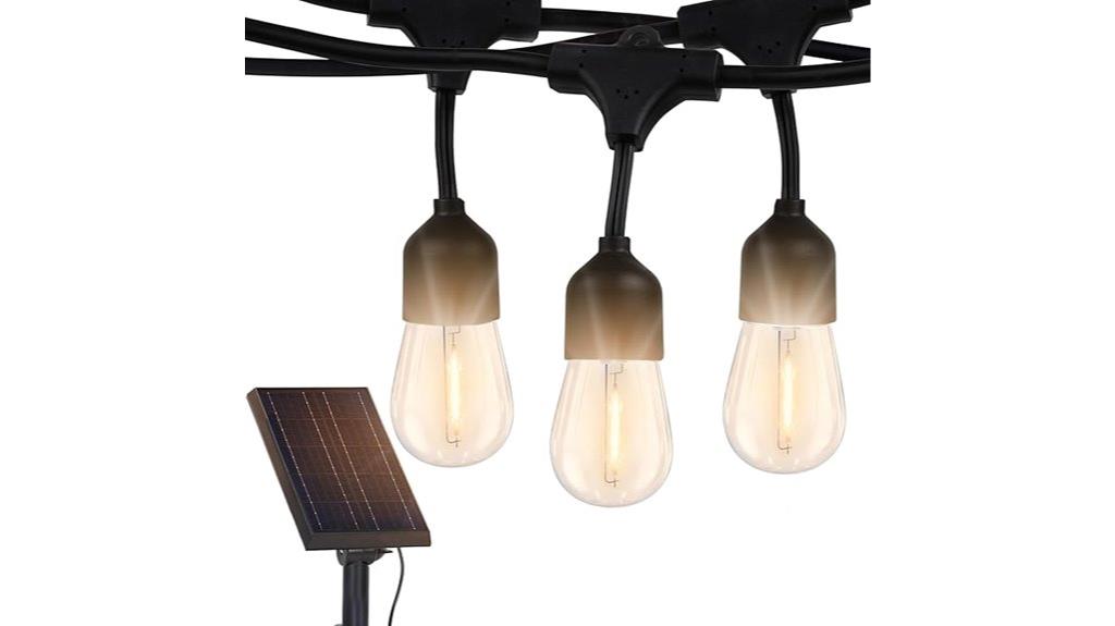 solar powered outdoor string lights