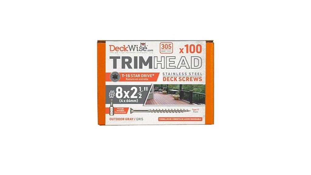 stainless steel deck screws