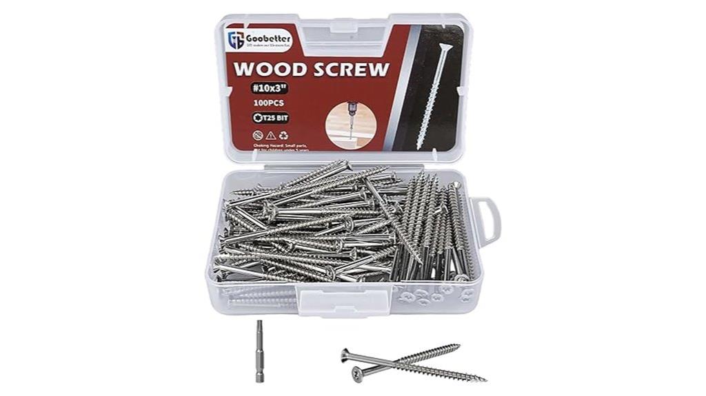 ten pack stainless screws