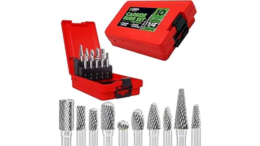 ten piece carbide burr set