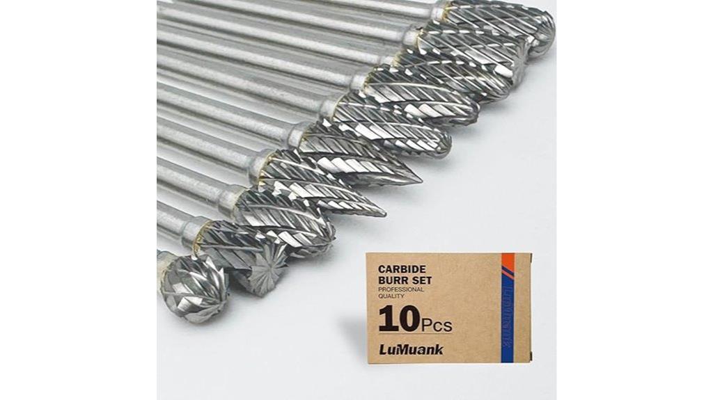 ten piece carbide burrs