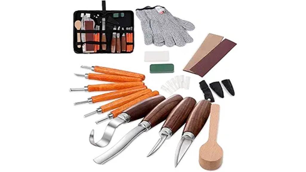 ten piece wood carving set
