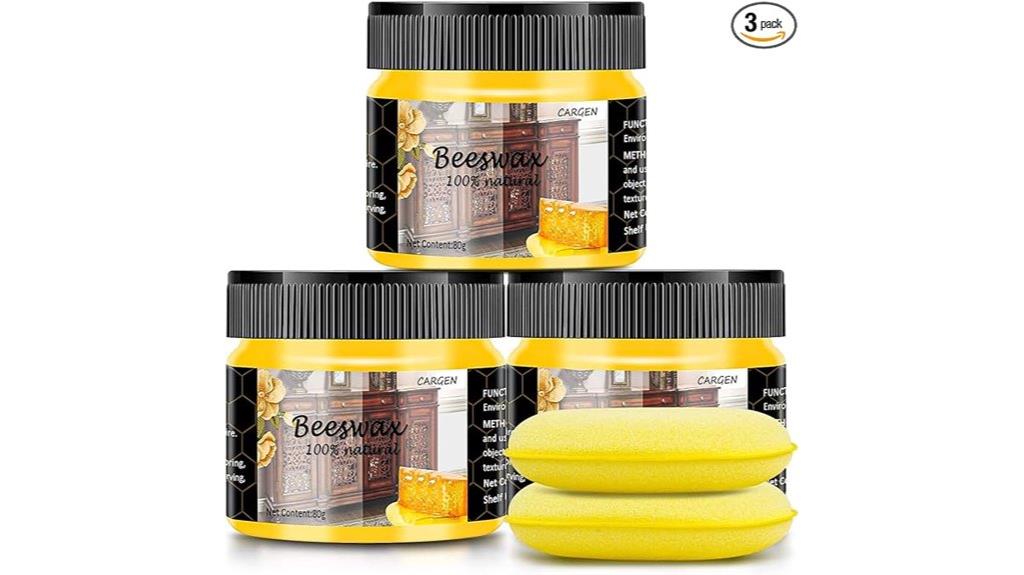 three pack wood beeswax