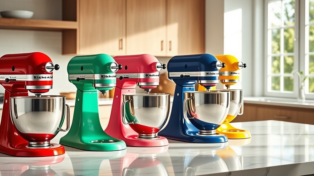 top kitchenaid mixer colors