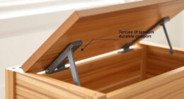 top toy box lid supports