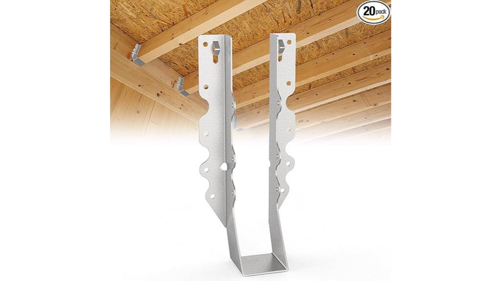 twenty galvanized joist hangers