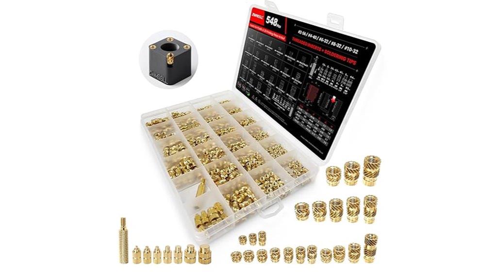 various threaded insert sizes