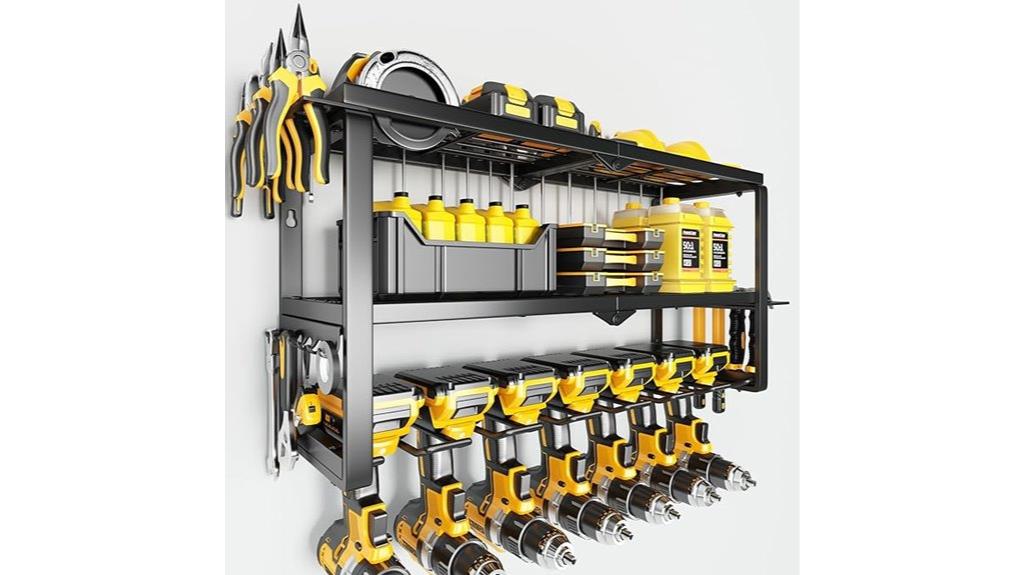 wall mounted drill storage