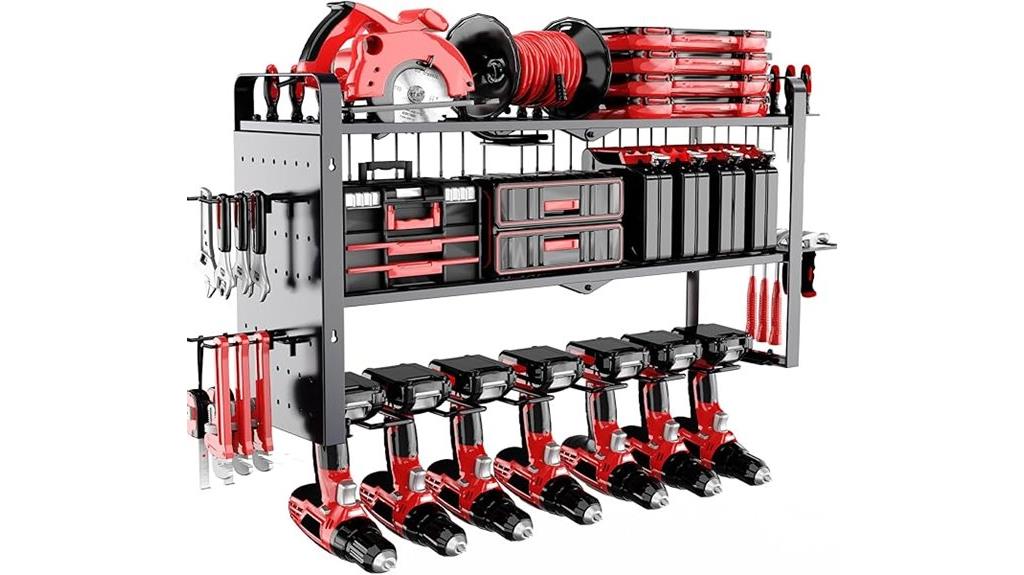 wall mounted power tool storage