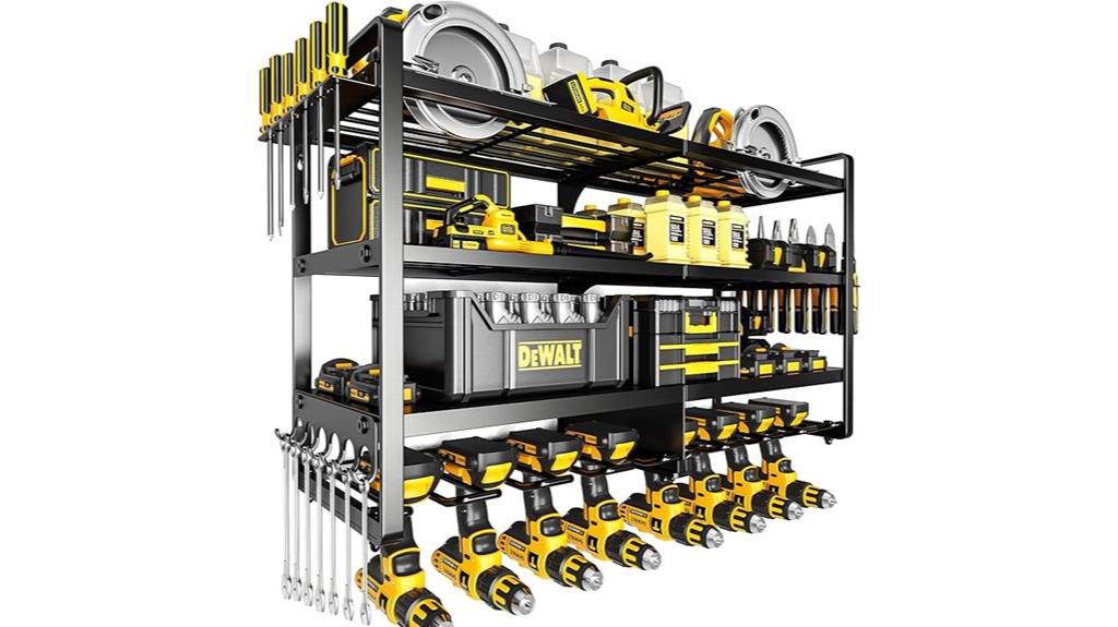 wall mounted power tool storage