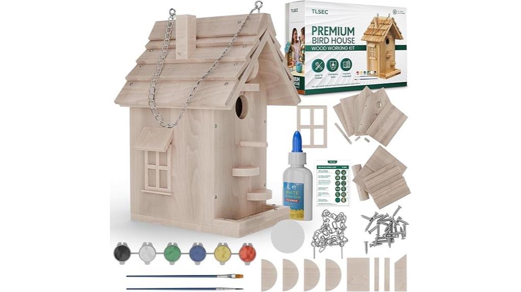 wooden birdhouse diy kit