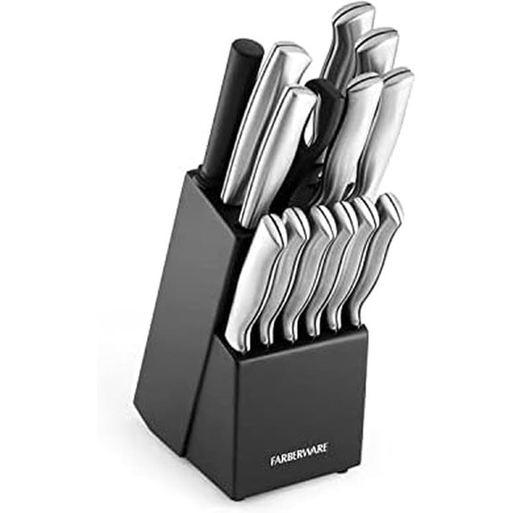 Farberware 15-Piece Kitchen Knife Set with Block
