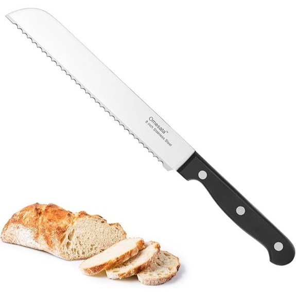 8-Inch Serrated Bread Knife with Razor-Sharp Edge