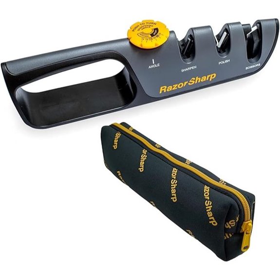 RazorSharp Knife Sharpener with Adjustable Angle Guide