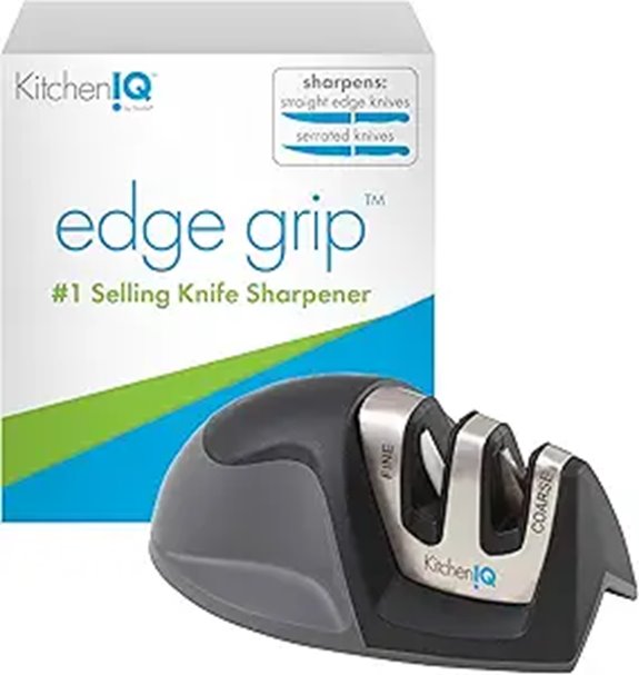 KitchenIQ Edge Grip Knife Sharpener (Black)